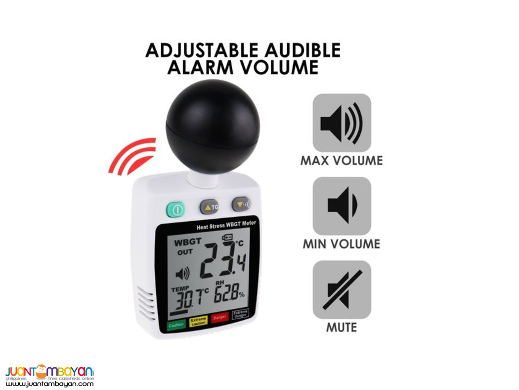 Heat Stress WBGT Meter, Wet Bulb Globe Temperature, Tenmars, TM-288