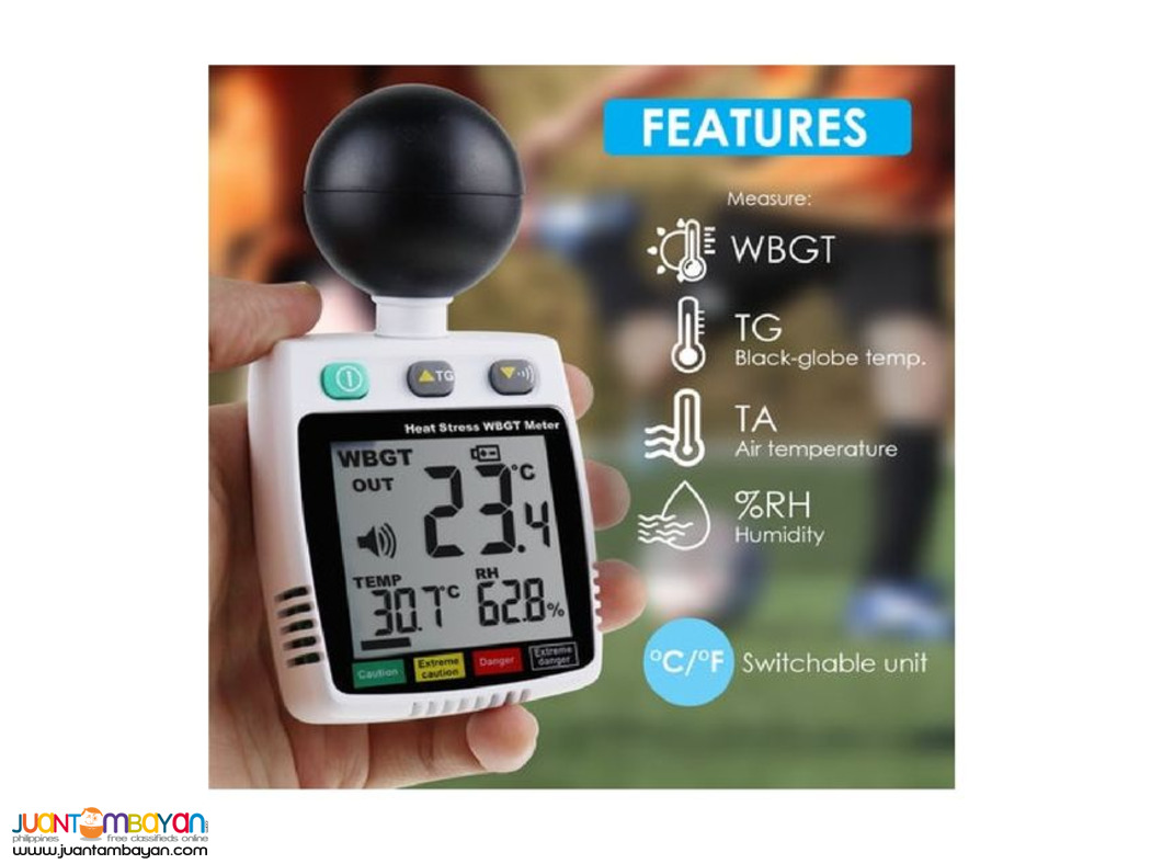 Heat Stress WBGT Meter, Wet Bulb Globe Temperature, Tenmars, TM-288