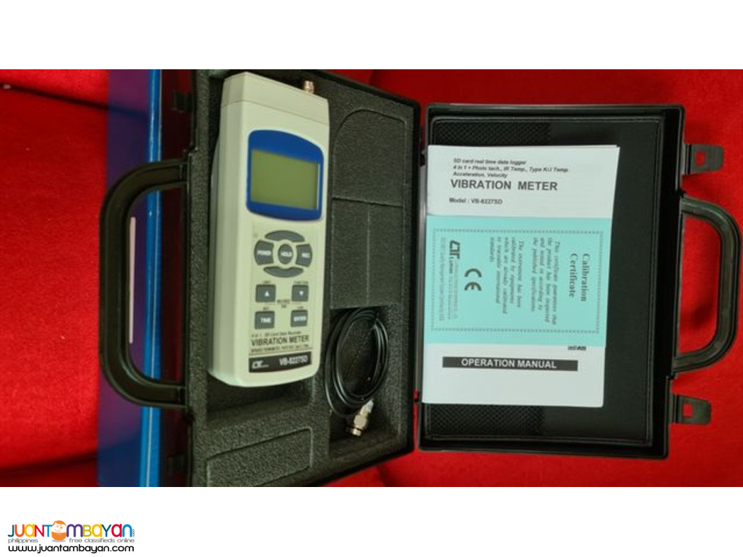 4-in 1, Vibration Meter, Tachometer, IR, Type K Thermometer