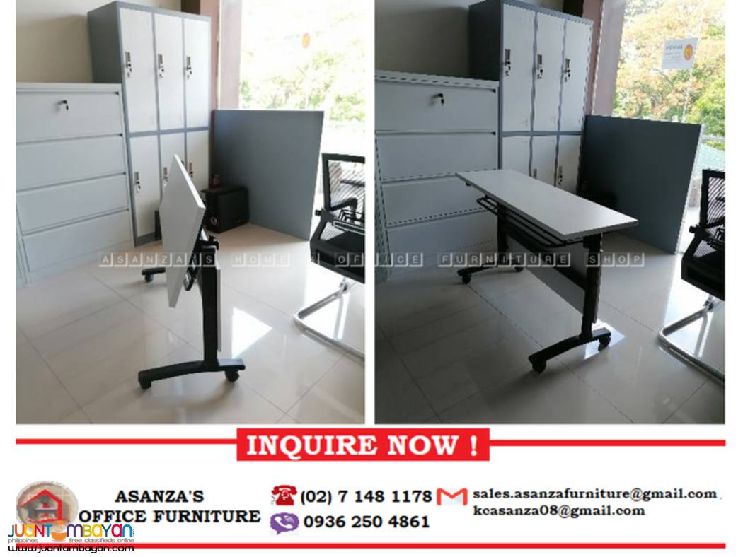 FOLDING TABLE WITH CASTER WHEEL | FACTORY PRICE*(120.160.180Wcm)