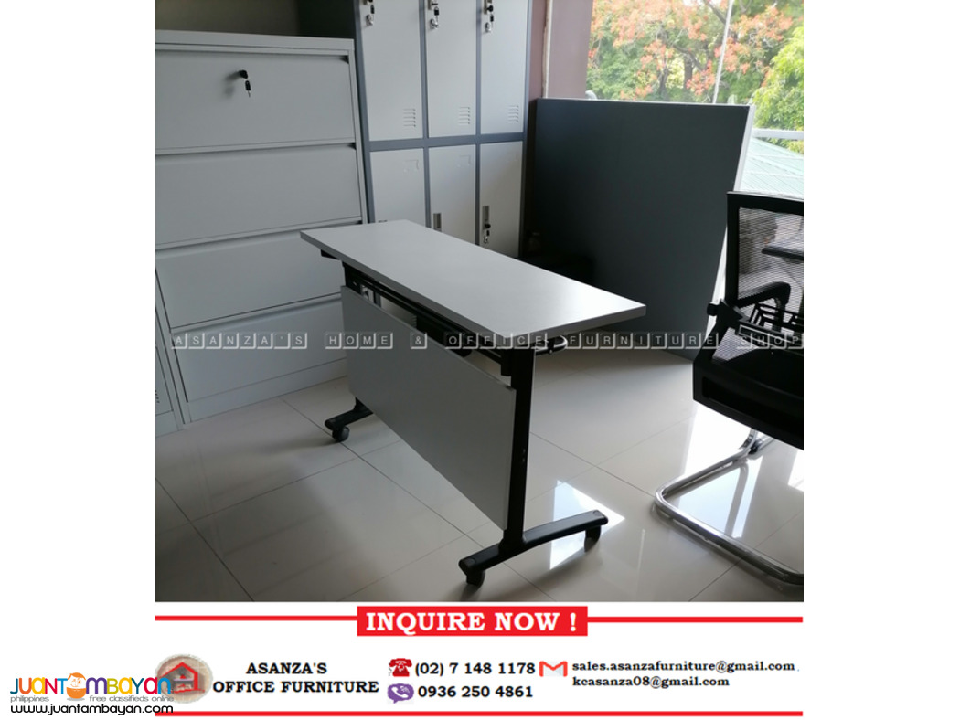 FOLDING TABLE WITH CASTER WHEEL | FACTORY PRICE*(120.160.180Wcm)