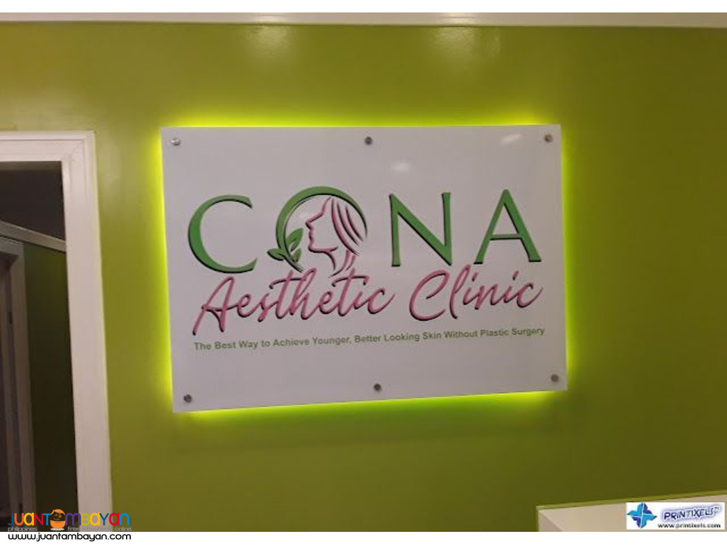 Custom Standoff Acrylic Signs With Stainless Bolts