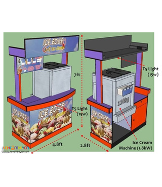 Mall Kiosk Design, Mall Cart Design, Food Booth Stall Design