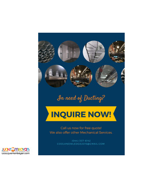 Ducting Works, for Kitchen, For Warehouse, For Aircon, Ventilation