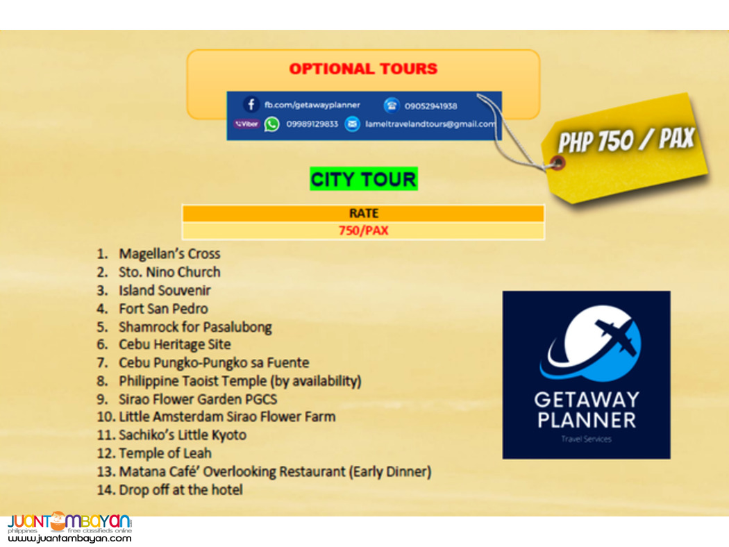 CEBU TOUR PACKAGE 3D/2N