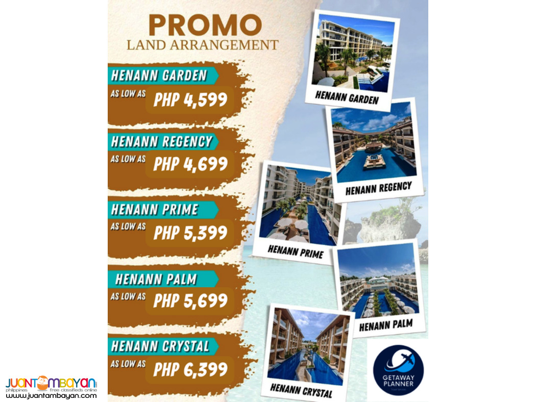 3D2N BORACAY HENANN (5*) LAND ARRANGEMENT PROMO SALE