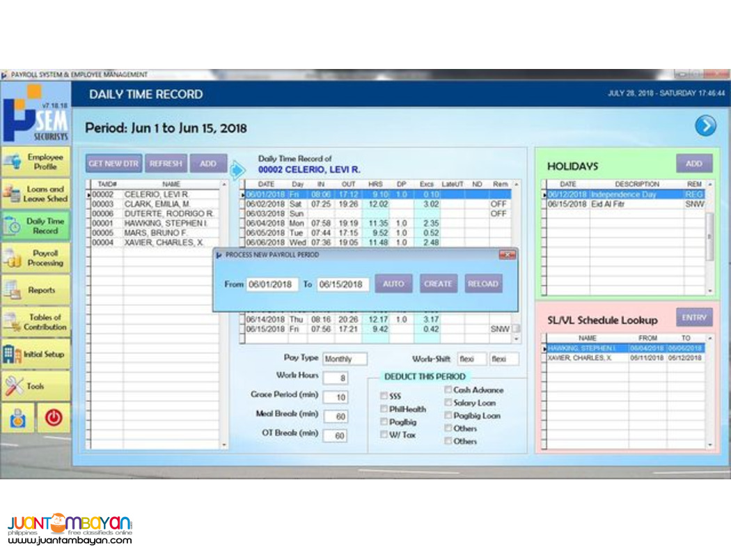 Payroll System with Bio metrics