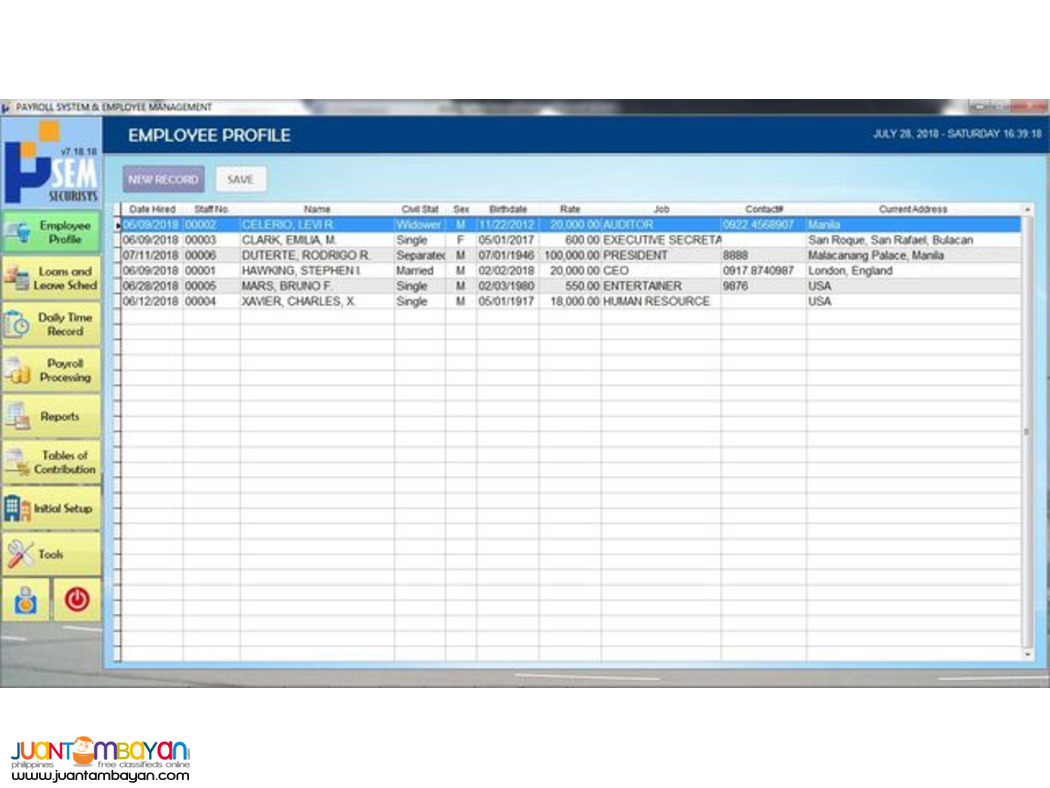 Payroll System with Bio metrics