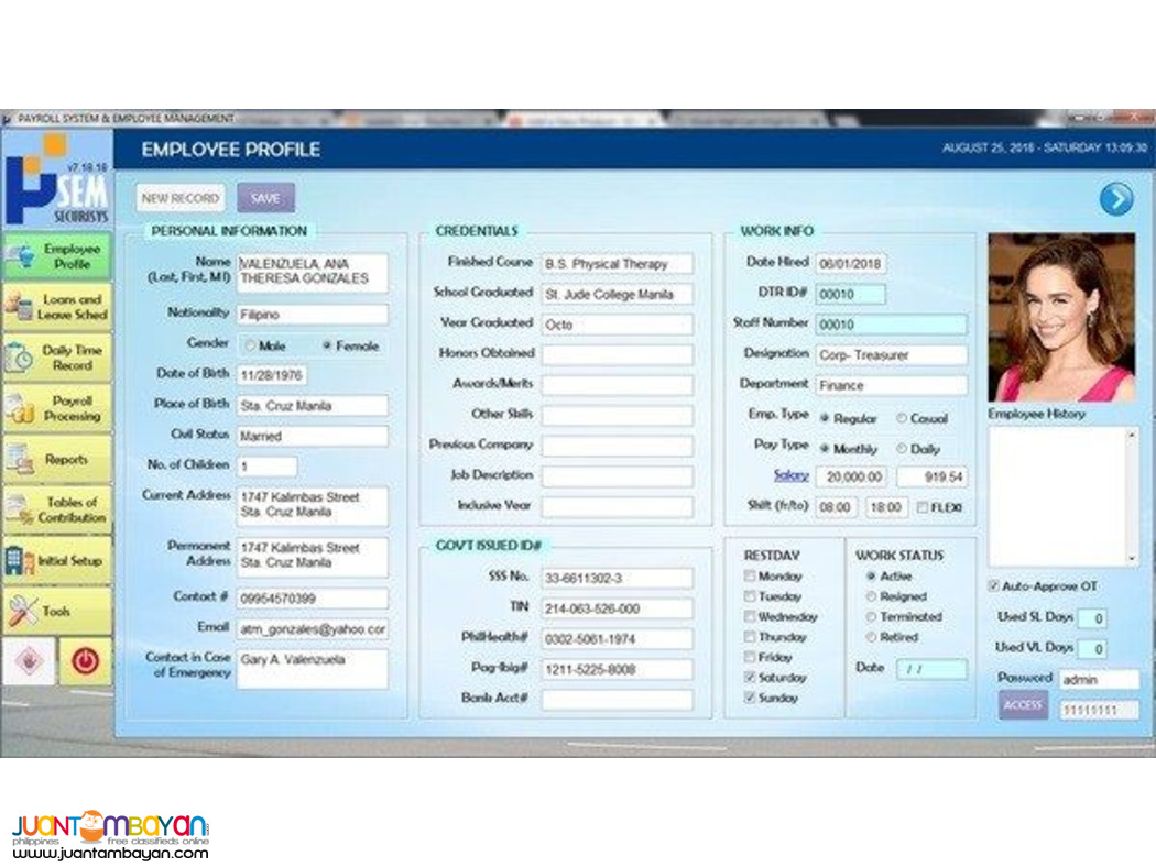 Payroll System with Bio metrics