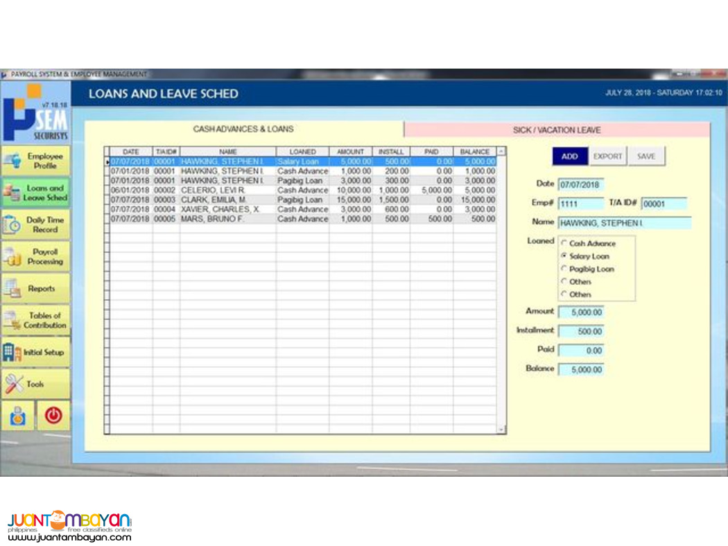 Payroll System with Bio metrics