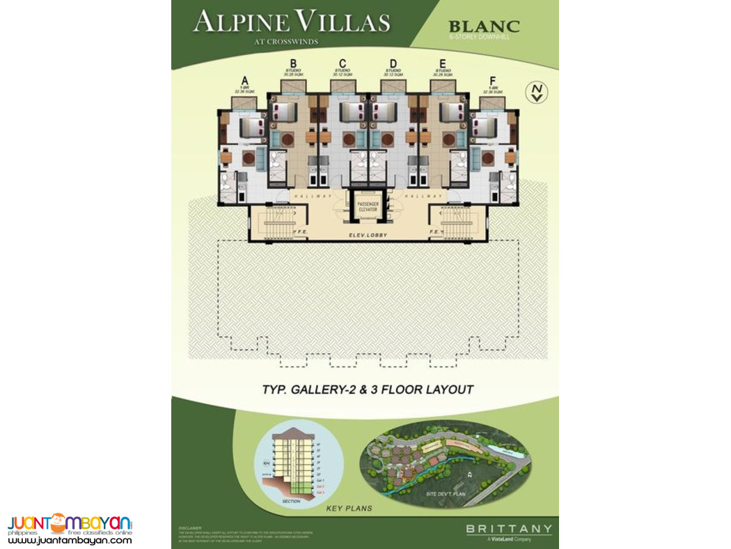 Studio Condo for sale at Alpine Villas Crosswinds Tagaytay