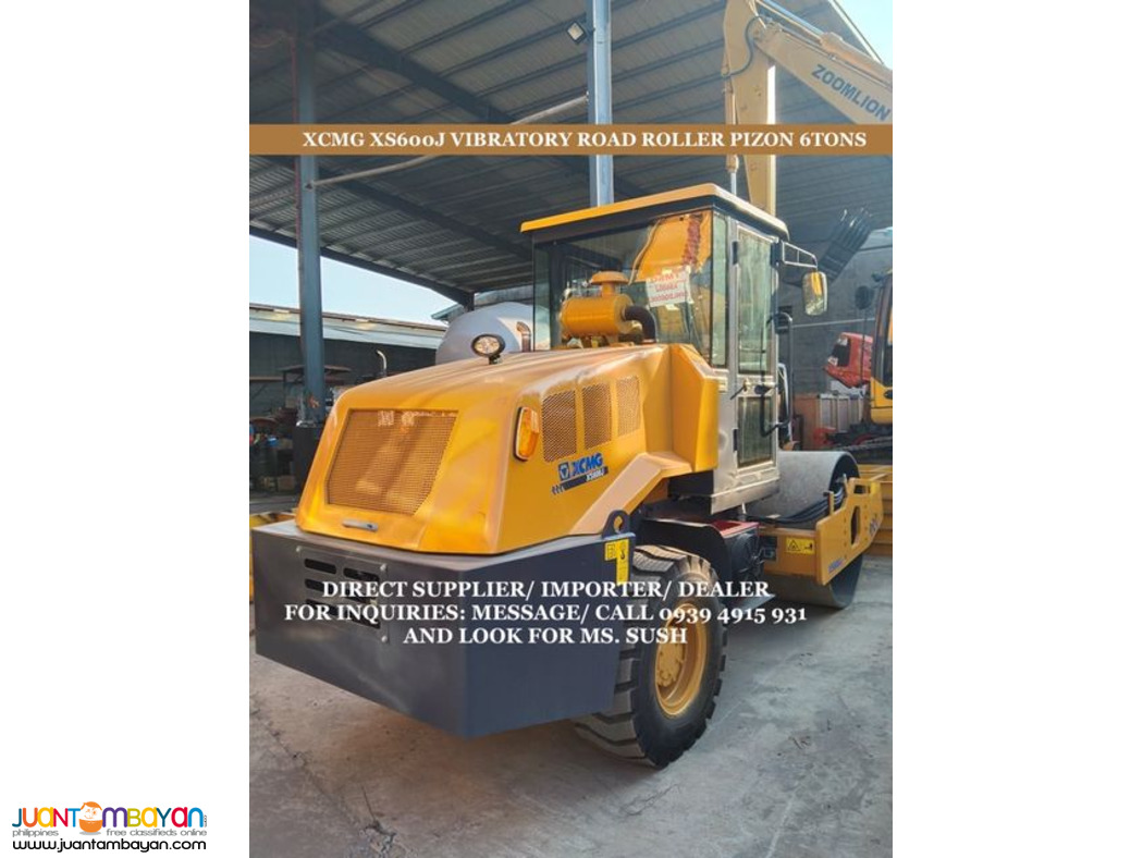 xs600j XCMG Vibratory road roller pizon 6tons for sale