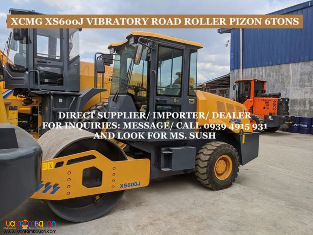 xs600j XCMG Vibratory road roller pizon 6tons for sale