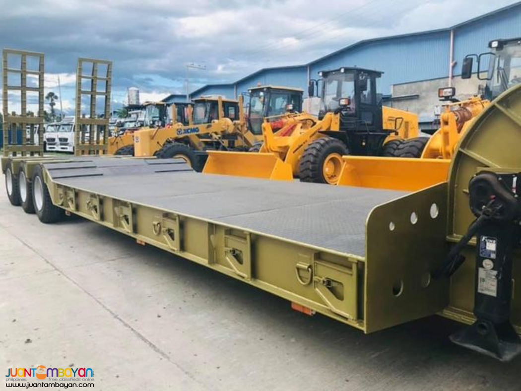 TRI-AXLE LOWBED TRAILER 40ft 60tons Capacity 