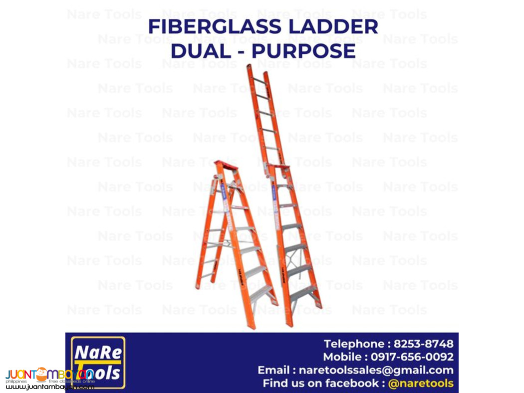 Topright Fiber Glass Dual Purpose Ladder