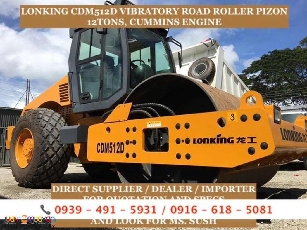 cdm512b vibratory road roller pizon 12tons lonking