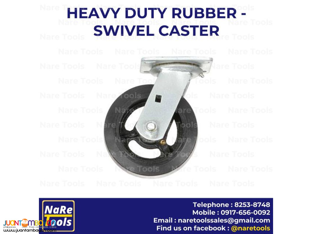 SONIC Heavy Duty Rubber - Swivel Caster Wheel