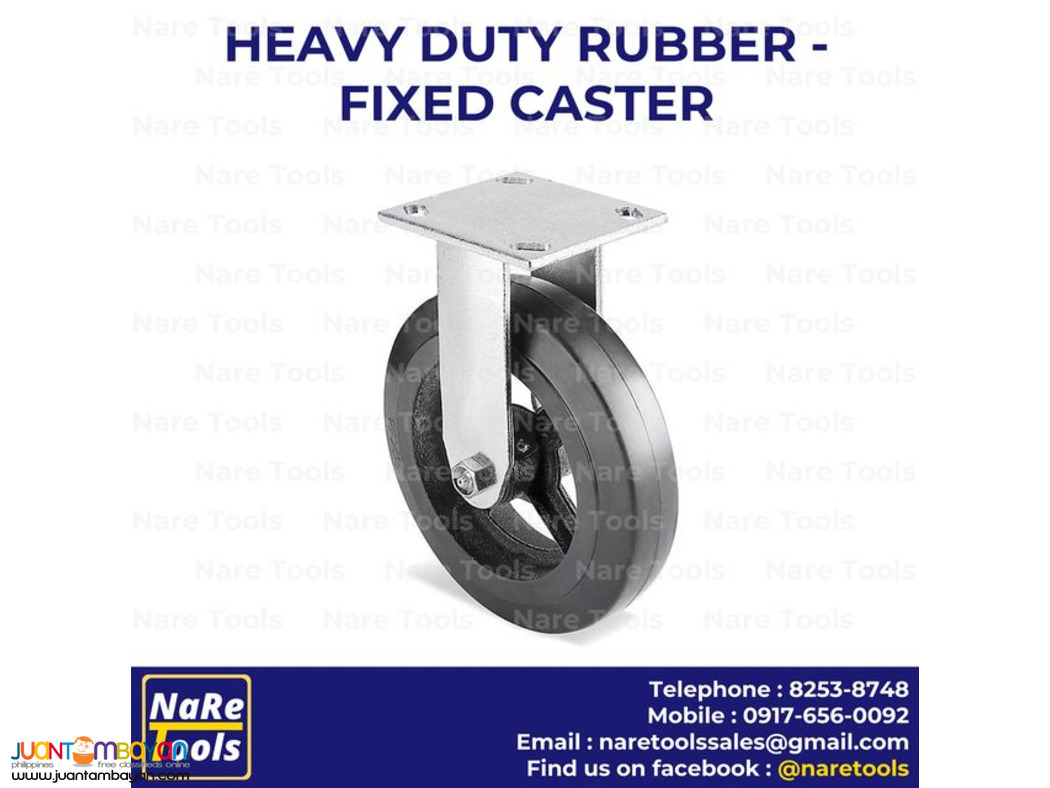 SONIC heavy Duty Rubber - Fixed Caster Wheel