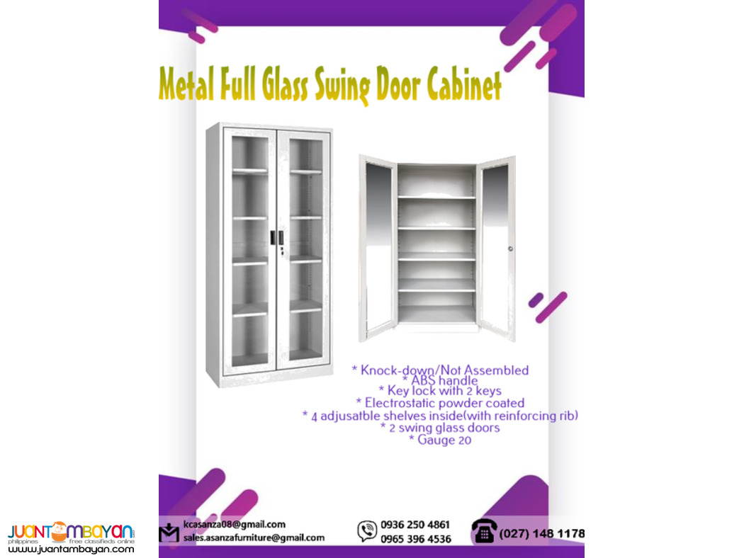 Full Height Cabinet (5-Layer Glass Swing Door) Factory Price