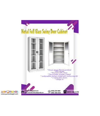 Full Height Cabinet (5-Layer Glass Swing Door) Factory Price