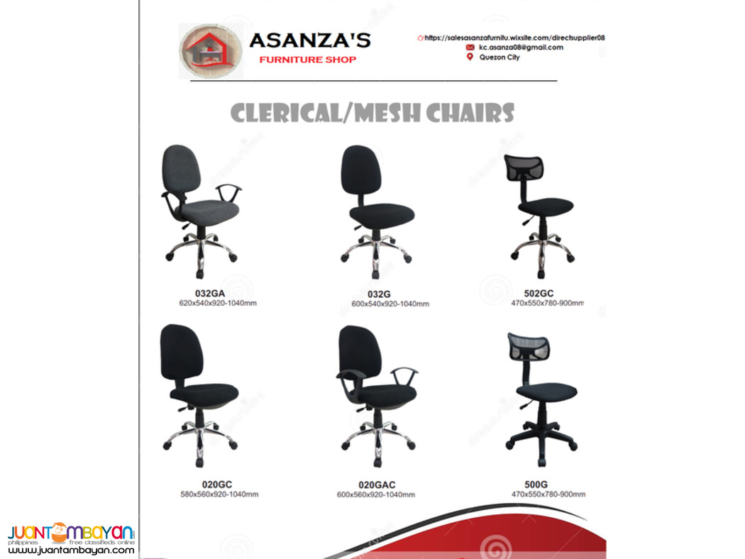 CLERICAL | MESH | VISITOR | EXECUTIVE CHAIRS - FACTORY PRICE
