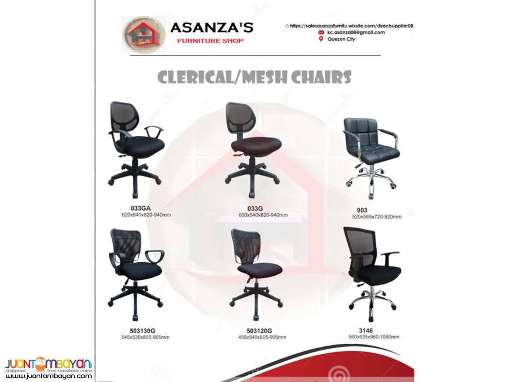 CLERICAL | MESH | VISITOR | EXECUTIVE CHAIRS - FACTORY PRICE
