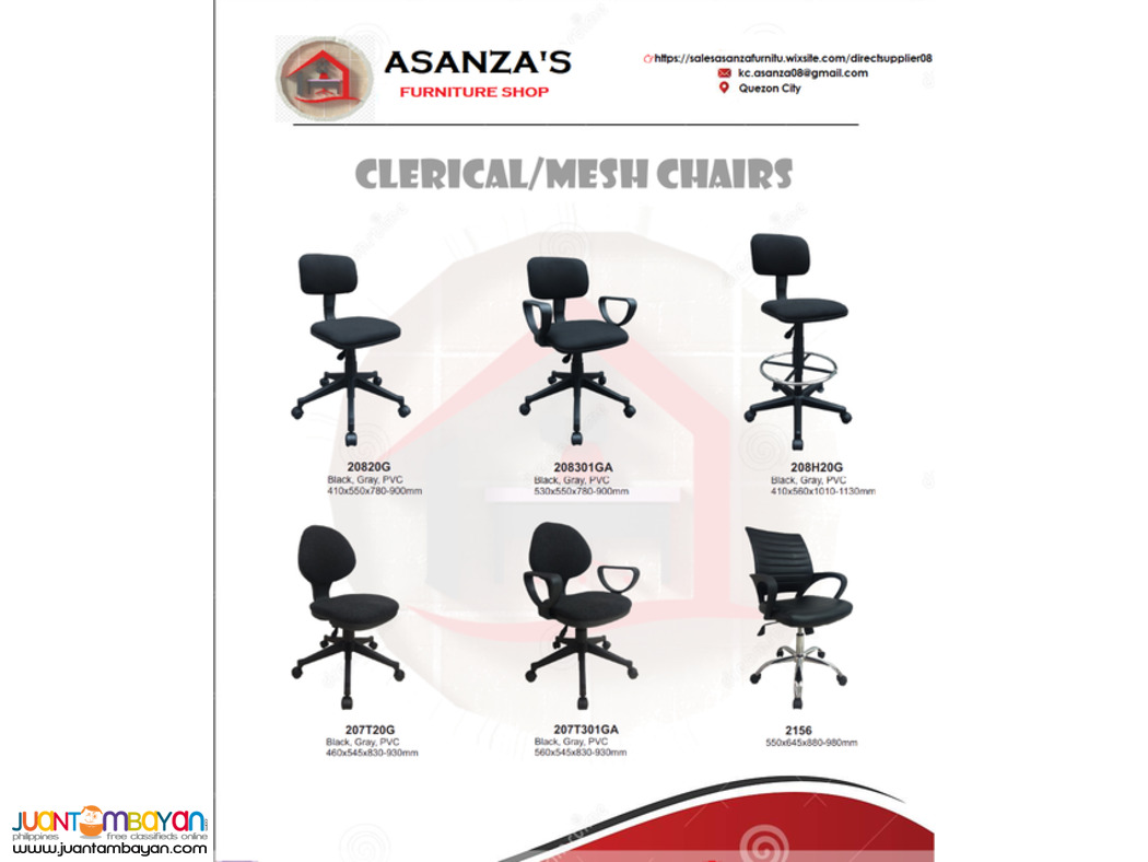 CLERICAL | MESH | VISITOR | EXECUTIVE CHAIRS - FACTORY PRICE