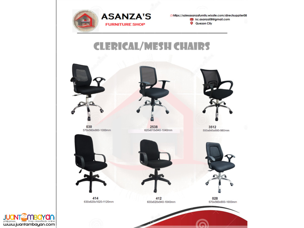 CLERICAL | MESH | VISITOR | EXECUTIVE CHAIRS - FACTORY PRICE