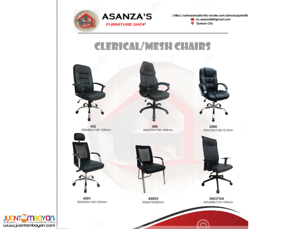 CLERICAL | MESH | VISITOR | EXECUTIVE CHAIRS - FACTORY PRICE