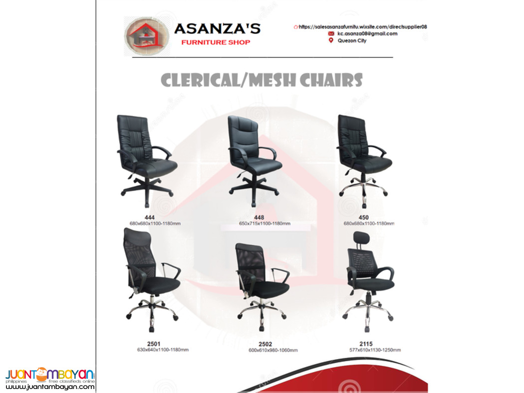 CLERICAL | MESH | VISITOR | EXECUTIVE CHAIRS - FACTORY PRICE