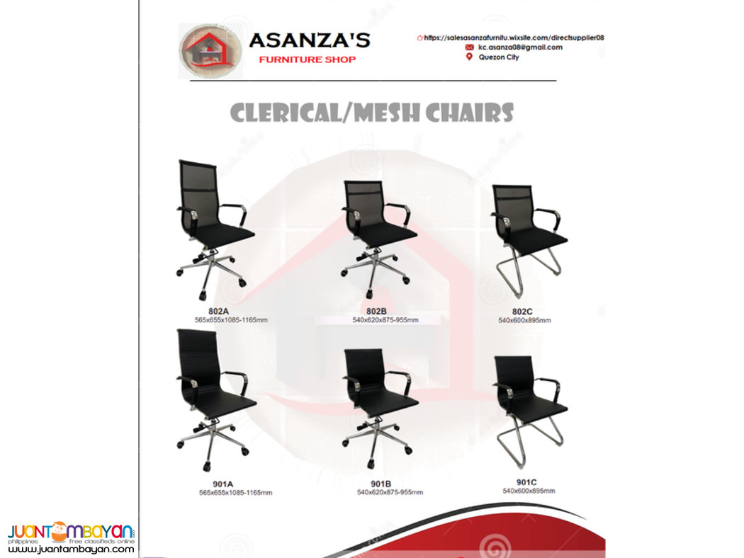CLERICAL | MESH | VISITOR | EXECUTIVE CHAIRS - FACTORY PRICE