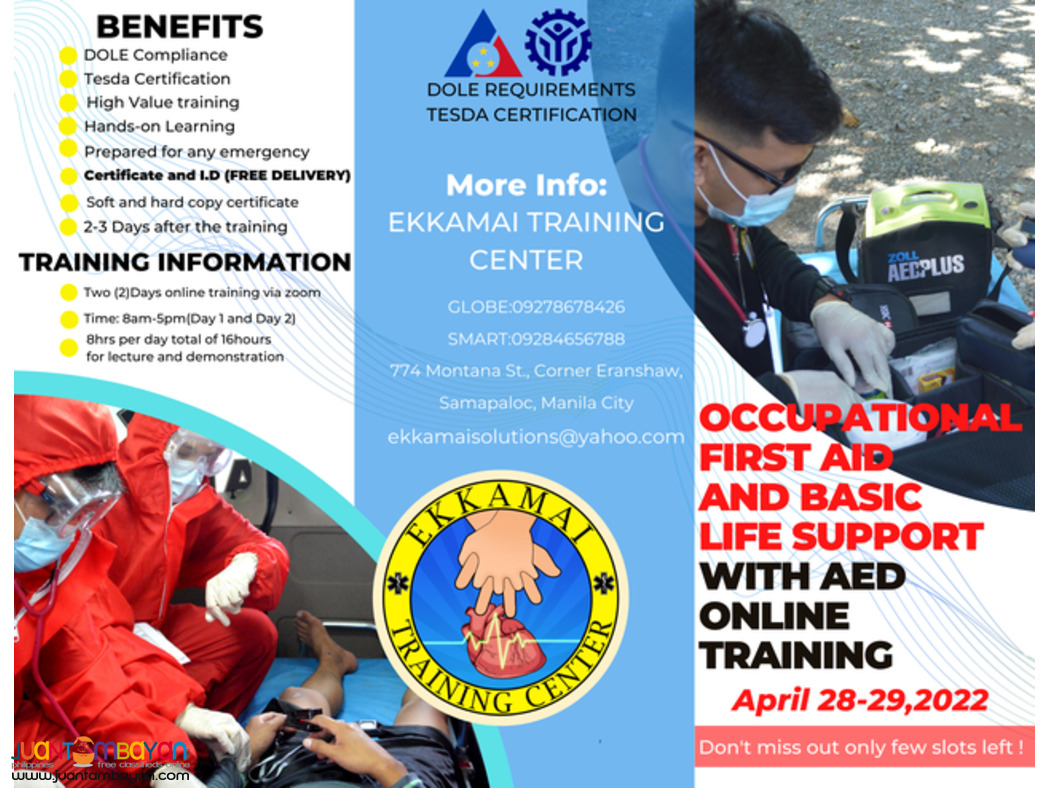 Occupational First Aid & Basic Life Support with AED Training