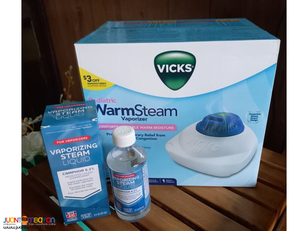 Vicks Warm Steam vaporizer with Vaporizing Steam liquid 