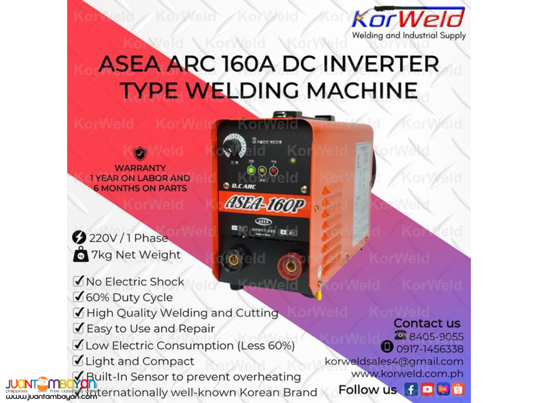 ASEA 160A Arc Welding DC Inverter Type (Made in korea)