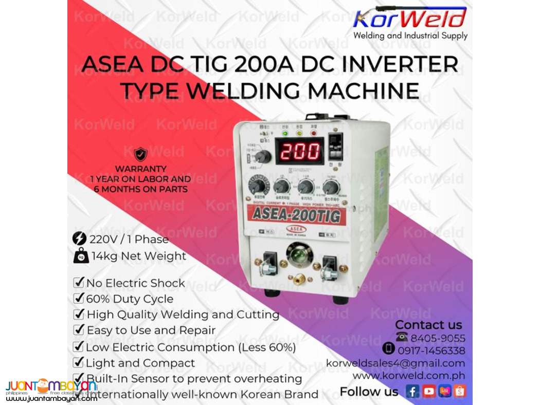 ASEA DC TIG 200A Welding machine Inverter Type 