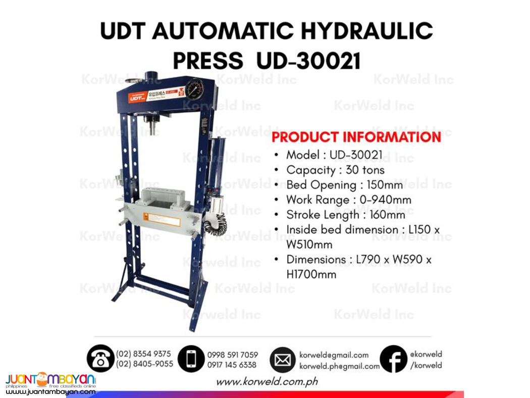 UDT Automatic Hydraulic Press UD-30021
