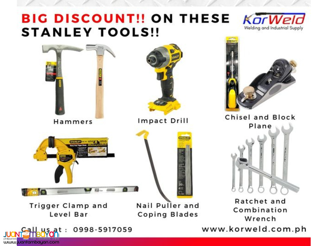 Stanley Tools: Aviation Snip, Hammer, Saw Blade Etc.
