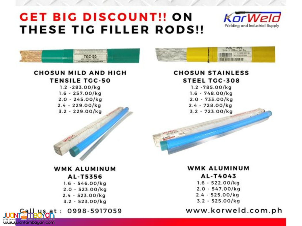Welding Consumables (welding Rod , Filler Rod and Flux cored MIg Wire)