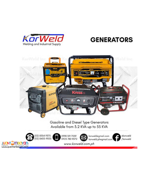Generator - Gasoline & Diesel Type (3kva up to 55kva)