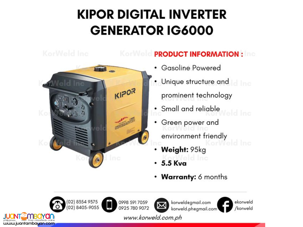 Generator - Gasoline & Diesel Type (3kva up to 55kva)