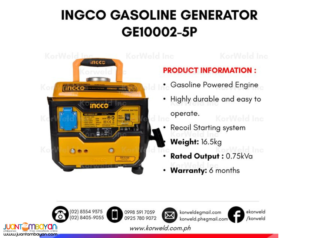 Generator - Gasoline & Diesel Type (3kva up to 55kva)