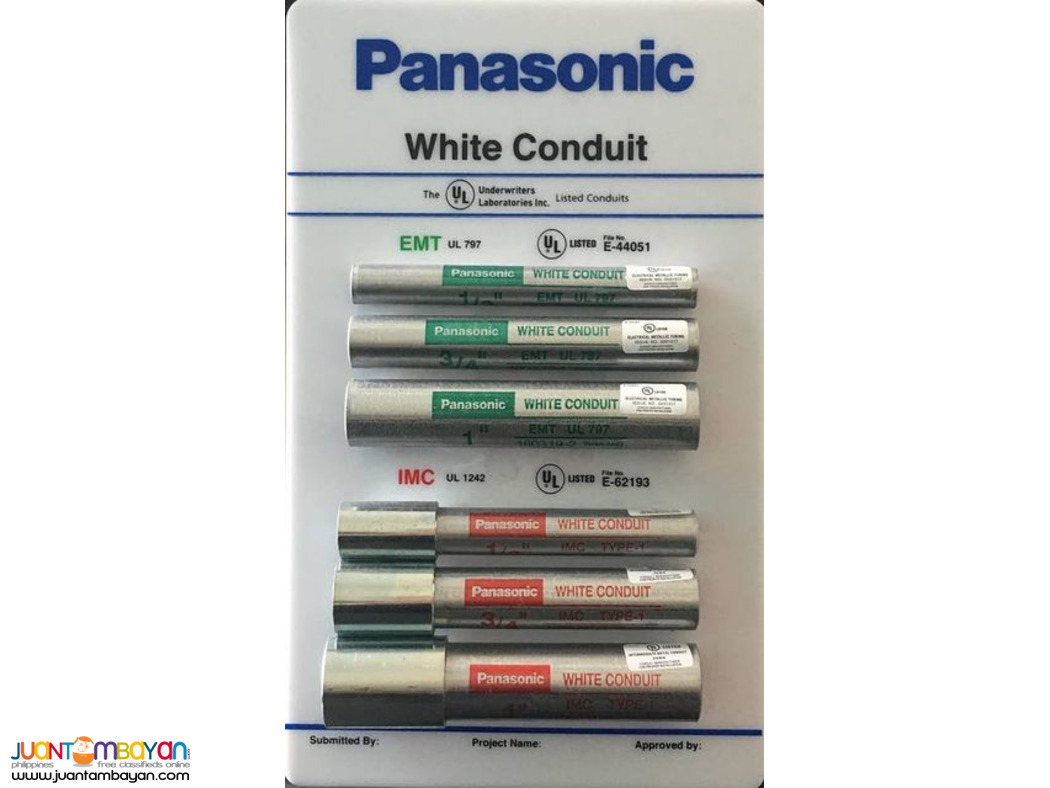 Panasonic IMC & EMT Pipes UL listed, other electrical Supplies.