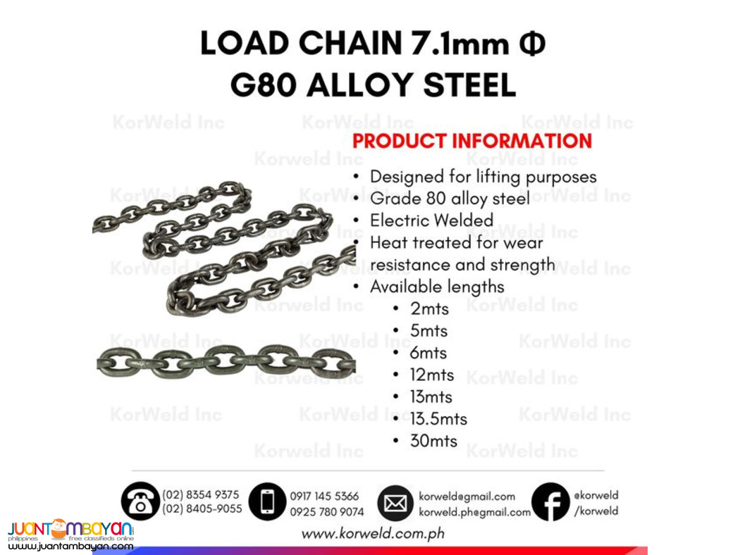 Load Chain / Alloy Steel Chain / Chain for Hoist