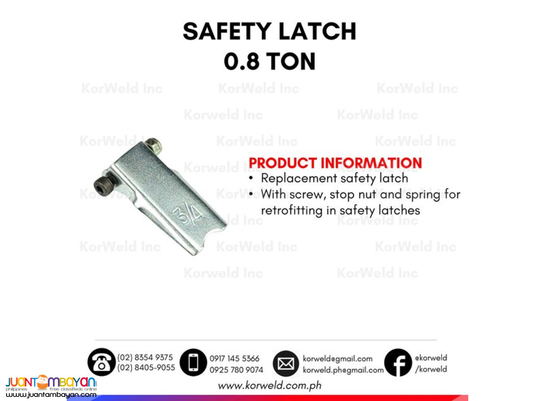 Safety Latch / Chain Block Safety Latch