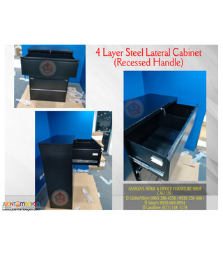 4 Layer Steel Lateral Cabinet (RECESSED HANDLE) |  CALL US