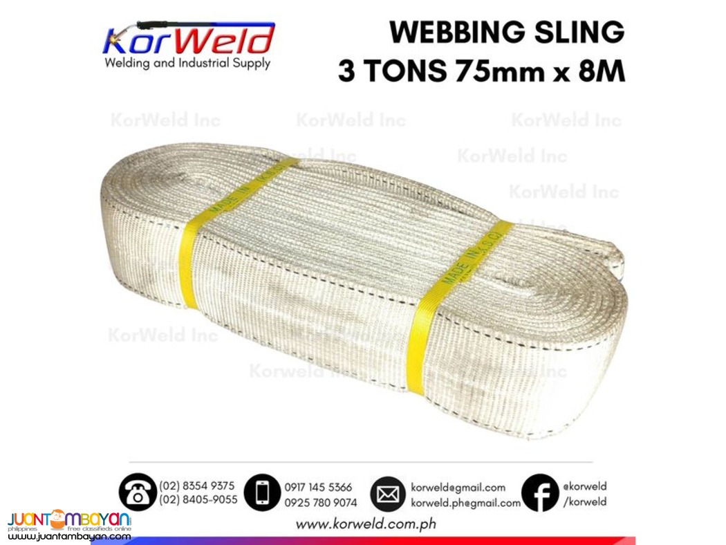 Flat Webbing Sling / Sling Belt 3 Tons x 8 Meters