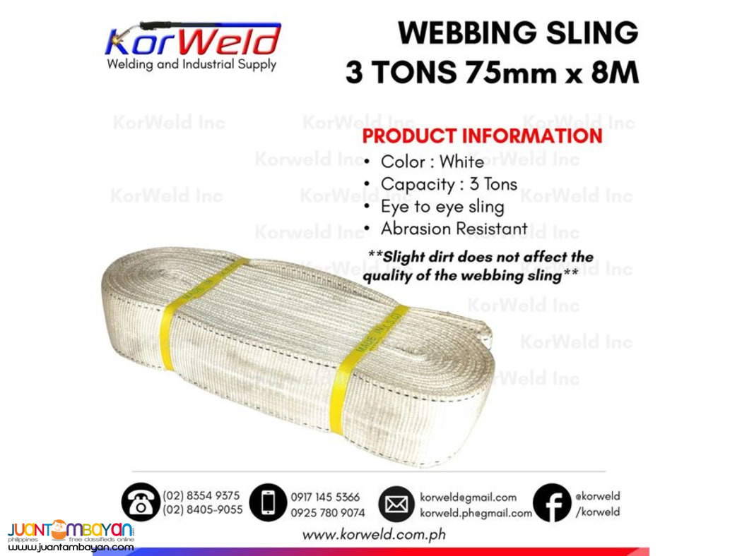Flat Webbing Sling / Sling Belt 3 Tons x 8 Meters
