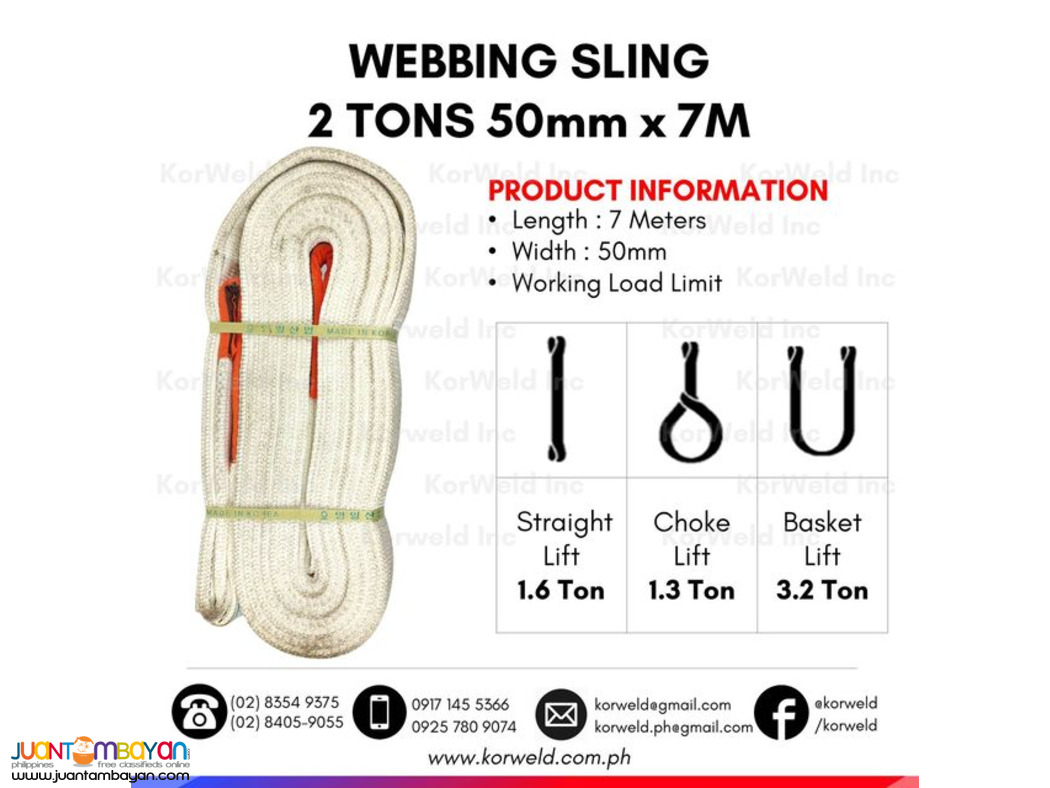 Sling Belt / Web Sling 2 Tons x 7 Meters