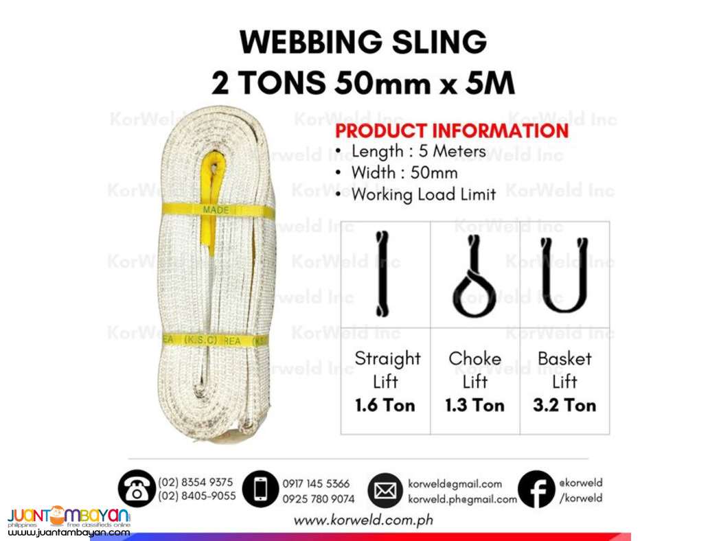 bing Sling / Lifting Belt 2 Tons x 5 Meters