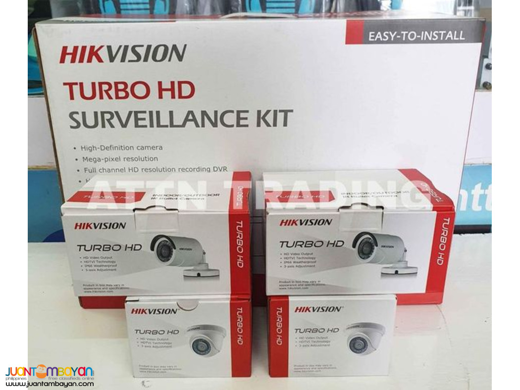 HIKVISION 4CH 1MP COMPLETE SET (KIT) PLUG AND PLAY / MOBILE VIEWING